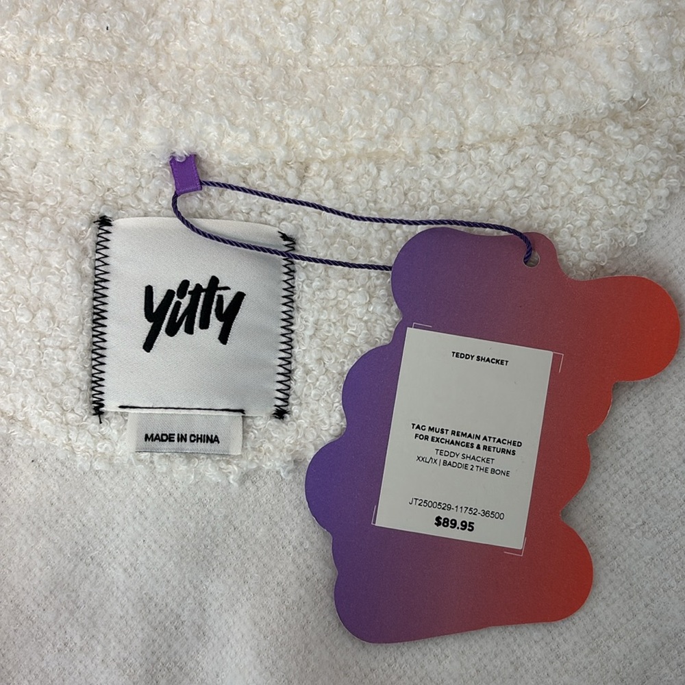 Fabletics Yitty Teddy Shacket sz 1X oversized - Picture 11 of 17